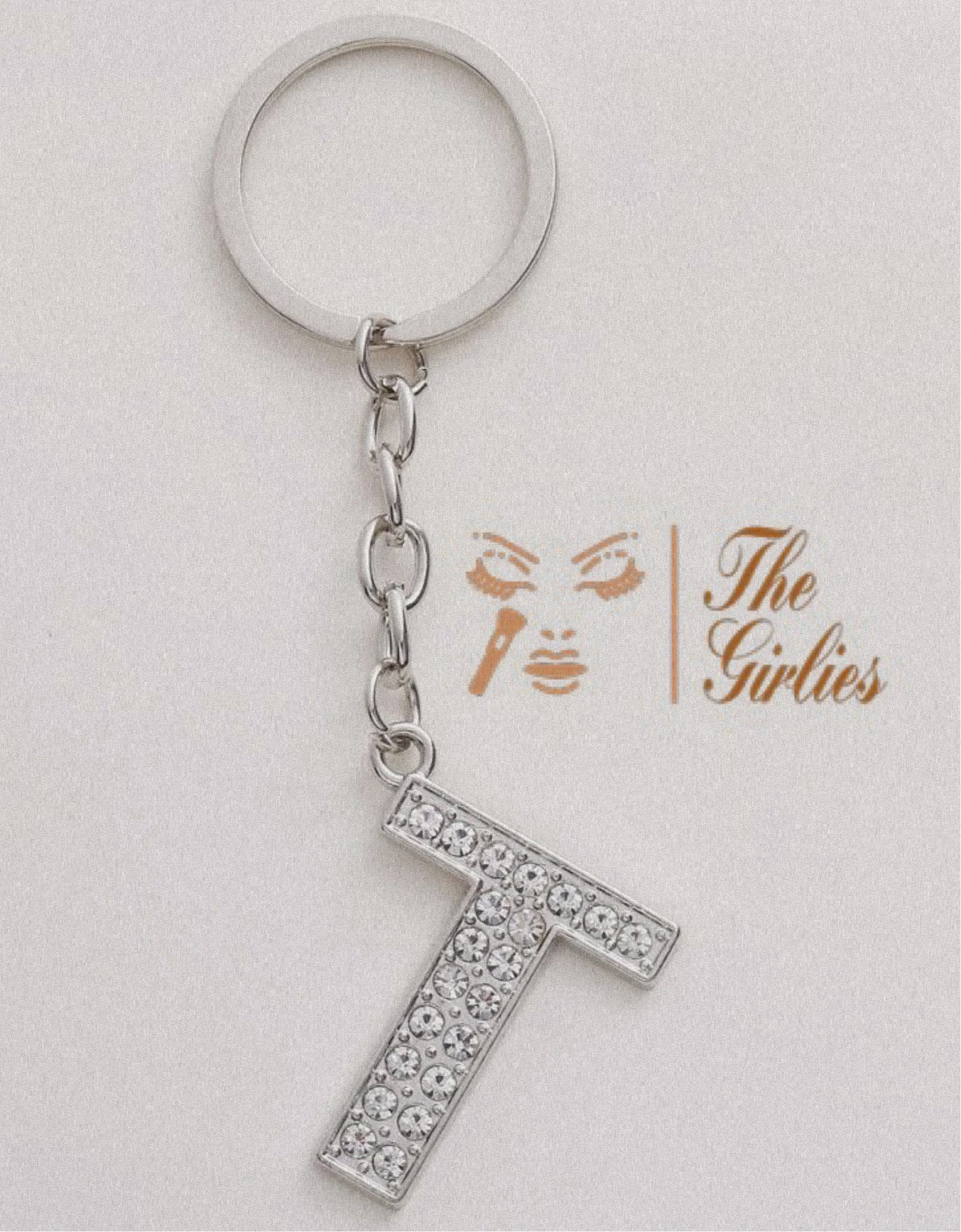 T deals letter keychain